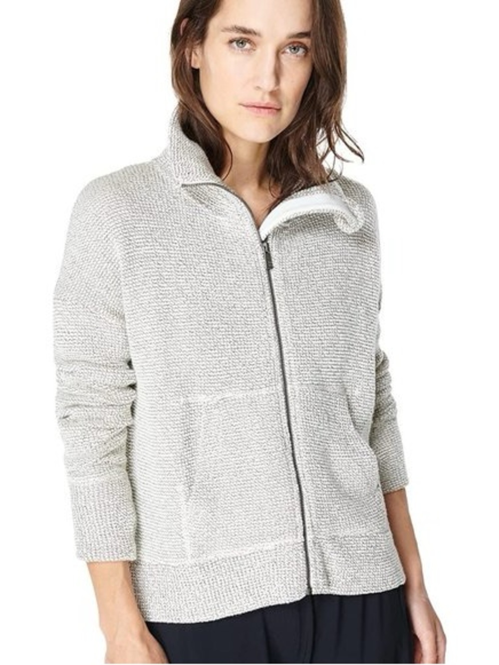Sweaty Betty S Boucle Full Zip Jacket Athleisure Sporty Comfy Preppy British